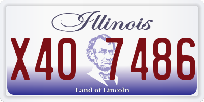 IL license plate X407486