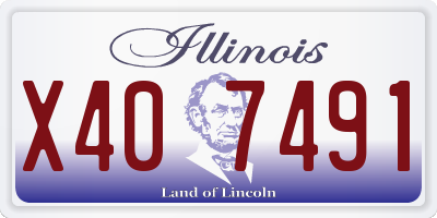 IL license plate X407491