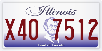 IL license plate X407512