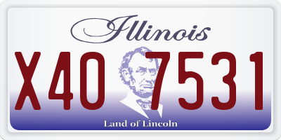 IL license plate X407531