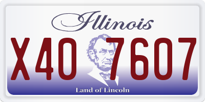 IL license plate X407607