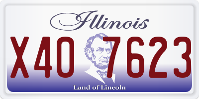 IL license plate X407623