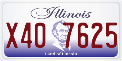 IL license plate X407625