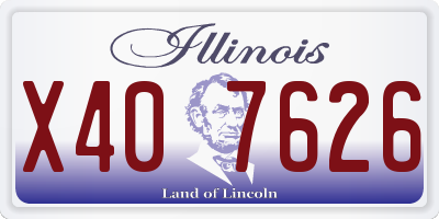 IL license plate X407626