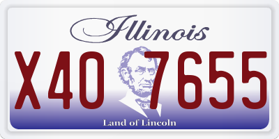IL license plate X407655