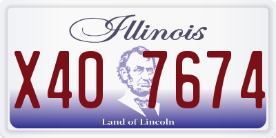 IL license plate X407674