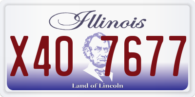 IL license plate X407677