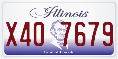 IL license plate X407679