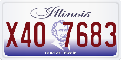 IL license plate X407683