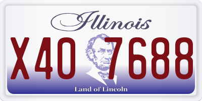 IL license plate X407688