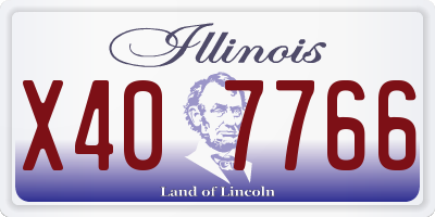 IL license plate X407766