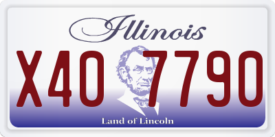 IL license plate X407790