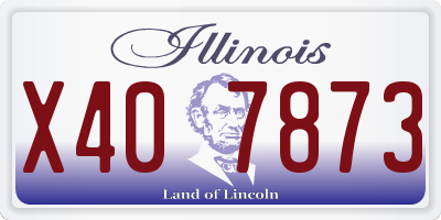 IL license plate X407873