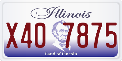 IL license plate X407875