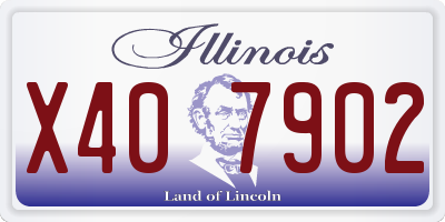 IL license plate X407902