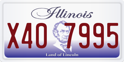 IL license plate X407995