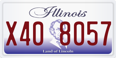 IL license plate X408057
