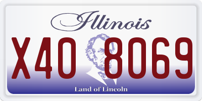 IL license plate X408069