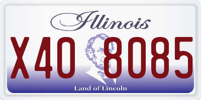 IL license plate X408085