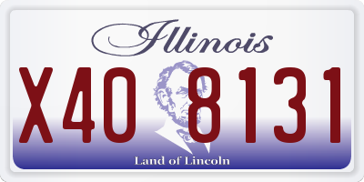 IL license plate X408131