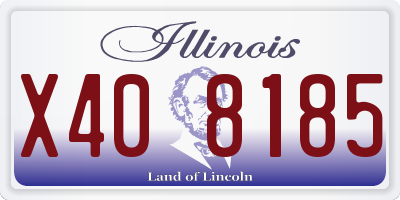 IL license plate X408185
