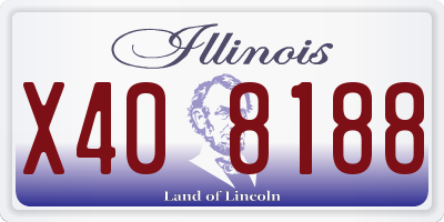 IL license plate X408188