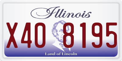 IL license plate X408195