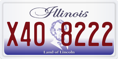 IL license plate X408222