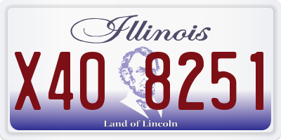 IL license plate X408251