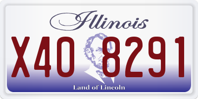 IL license plate X408291