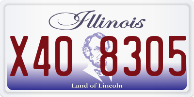 IL license plate X408305