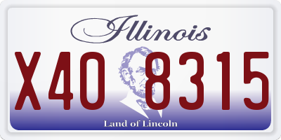 IL license plate X408315