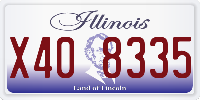 IL license plate X408335
