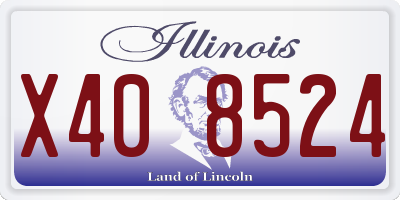 IL license plate X408524
