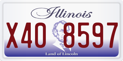 IL license plate X408597