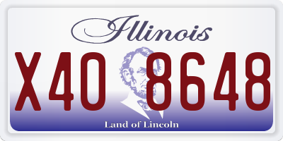 IL license plate X408648