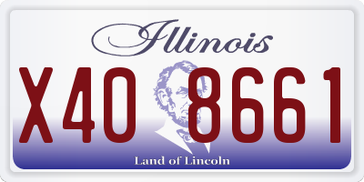 IL license plate X408661