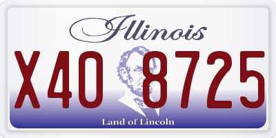 IL license plate X408725
