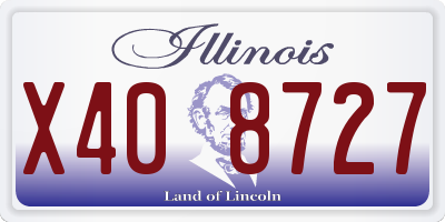 IL license plate X408727