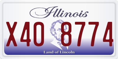 IL license plate X408774