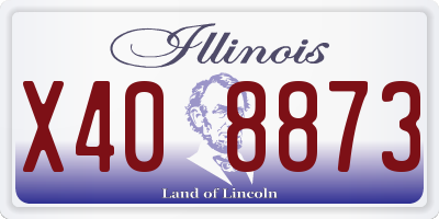 IL license plate X408873