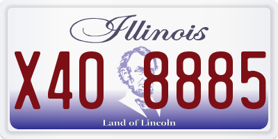 IL license plate X408885