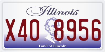 IL license plate X408956