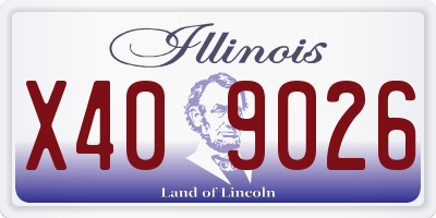 IL license plate X409026