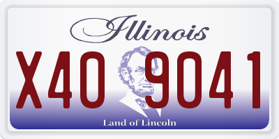 IL license plate X409041