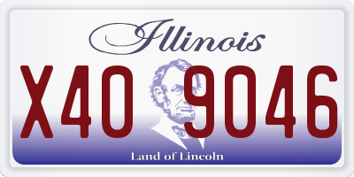 IL license plate X409046