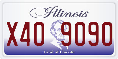 IL license plate X409090