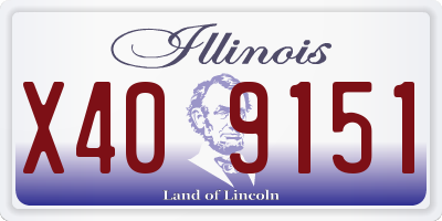 IL license plate X409151