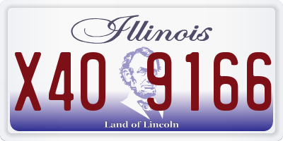IL license plate X409166