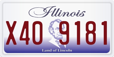 IL license plate X409181